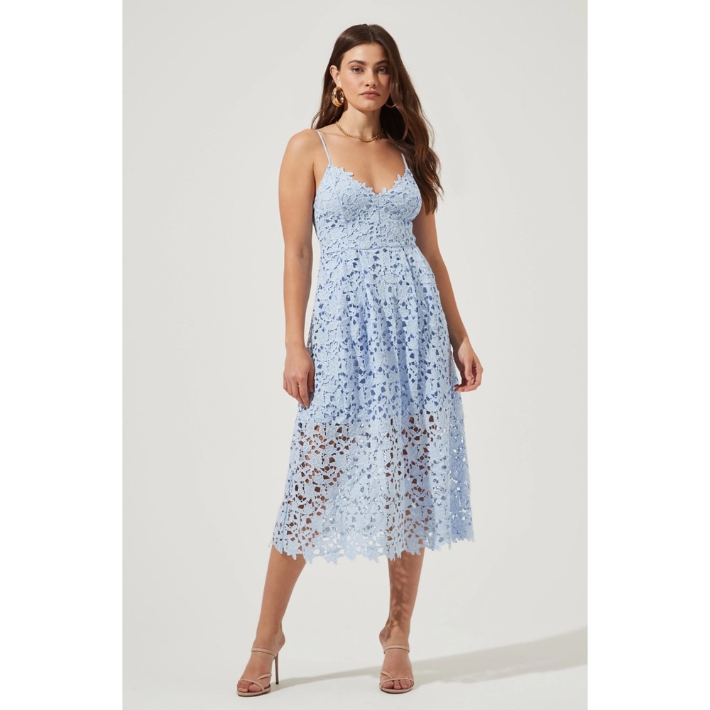 Lace A-Line Midi Dress
